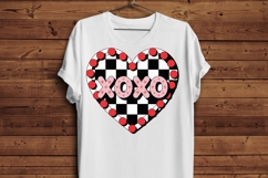 XOXO Checkerboard Heart PNG | Valentine’s Day Retro Heart Product Image 4