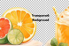 Happy Orange Watercolor 44 Cliparts Collection Product Image 7