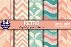 Retro Digital Paper Pattern Backgrounds PNG Product Image 1