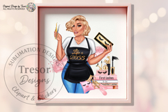 Boss Babe Lash Artist Blonde Woman PNG Sublimation Design Product Image 7