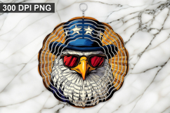 Eagle Wind Spinner Sublimation -4Th Of July wind spinner PNG Product Image 1