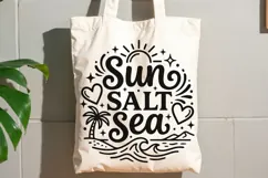 Sun Salt Sea Svg, Summer Vibes Svg, Beach Vacation Svg. Product Image 8