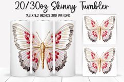 Bejeweled Butterfly Tumbler Design - Sublimation PNG Design Product Image 1