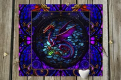 Stained glass dragon | 8 Skinny tumbler sublimation designs Product Image 7