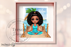 Relax Yoga Beach Meditation Design Tropical Wellness Chibi Product Image 8