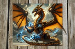 Chinese dragon | mystic Skinny tumbler sublimation designs Product Image 7