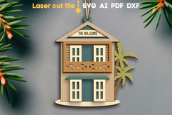 Beach Houses Ornaments SVG laser cut files for Glowforge Product Image 7