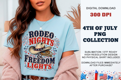 Rodeo Nights &amp; Freedom Lights PNG | Sublimation DTF Product Image 9