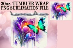 Enchanted vibes 20oz tumbler wrap, Butterfly Product Image 1