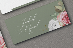 beautiful wedding card invitation with roses flower wreath Product Image 7