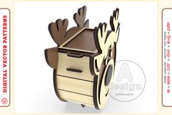 Reindeer clutch purse v74 aser cut vector Glowforge file SVG Product Image 7