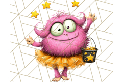 Monster Kids Clipart PNG, Cute Halloween Costume Art Product Image 3