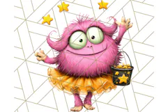 Monster Kids Clipart PNG, Cute Halloween Costume Art Product Image 3