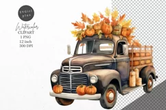 Autumn clipart, Truck clipart, Fall clipart Product Image 1