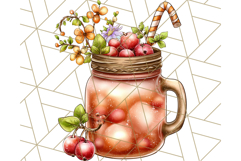 Fall Drink Clipart PNG, Cozy Autumn Cocoa and Latte Art Product Image 3