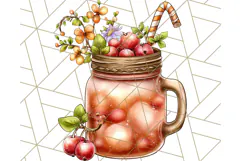 Fall Drink Clipart PNG, Cozy Autumn Cocoa and Latte Art Product Image 3