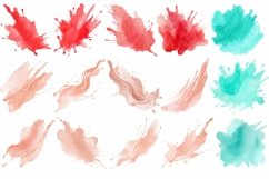 Watercolor Ink Splash Texture Clipart Bundle Product Image 6