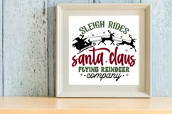 Sleigh rides santa claus flying reindeer company SVG Product Image 3