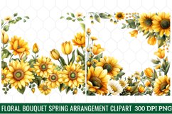 Floral bouquet spring Clipart, Watercolor Floral Clipart Product Image 1