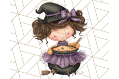 Cute Witch Halloween Baking Clipart PNG, Holiday Treats Png Product Image 3