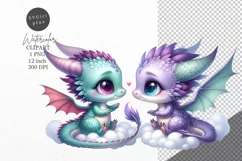 Dragons clipart, Fantasy clipart, Nursery clipart Product Image 1