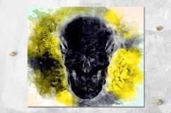 Skull &amp; flowers | Skinny tumbler Gothic sublimation design Product Image 7