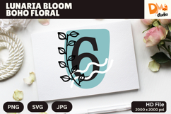 Lunaria Bloom Boho Floral Monogram Product Image 1