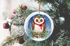 Watercolor winter Owls cliparts. 10 PNG sublimation Product Image 4