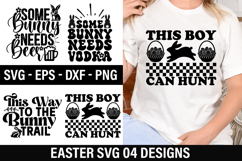 Easter SVG Design -This Way to the Bunny Trail Product Image 1