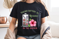 Teacher Battery 0 PNG, Garden Recharge Sublimation Design Product Image 7