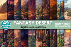 Fantasy Desert Background Digital Paper Bundle PNG Product Image 1