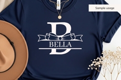 Coquette Ribbon Monogram SVG Bundle | Baby Girl Ribbon Product Image 7