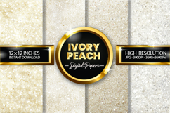 Ivory Peach Digital Papers - 04 variations Product Image 1