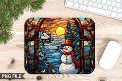 Christmas Snowman Sublimation Mouse Pad PNG Design Product Image 1