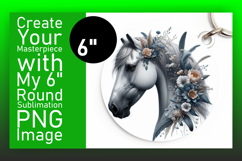 Dynamic Round Design for Coasters , Horse Product Image 1