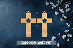 24 Cross Earrings Laser Cut SVG I Christian Cross Earrings Product Image 8