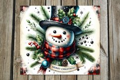 Xmas Snowman | retro Christmas Skinny tumbler sublimation Product Image 7