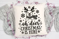 Oh Deer Christmas Is Here Svg, Funny Christmas Reindeer Svg. Product Image 8