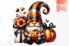 Halloween Gnome And Pumpkin Sublimation - Clipart PNG Bundle Product Image 8