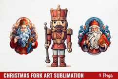 Christmas Fork Art Sublimation Clipart Product Image 1