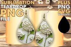 Sparkling Flower Pattern Teardrop Earring Summer Vibes Product Image 1