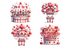 Valentine booths watercolor clipart Product Image 7
