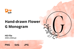 Hand-drawn Flower Monogram Product Image 1