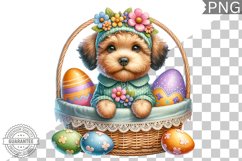 Easter Dog Sublimation - Easter Clipart PNG Design Product Image 1