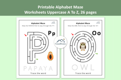 26 Page Printable Alphabet Maze Worksheets Product Image 7