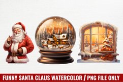 Glowing Christmas Watercolor Clipart Product Image 1