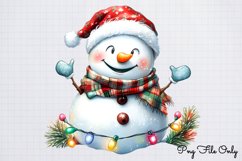 Funny Christmas Snowman Clipart PNG Product Image 1