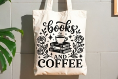 Books And Coffee Svg, Book Lover Svg, Coffee Lover Svg. Product Image 8