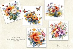 Autumn watercolor flower bouquets Product Image 6