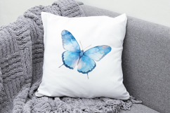 Watercolor Blue Butterfly Clipart Product Image 7